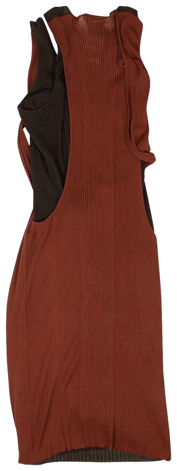 Bottega Veneta Deconstructed Sweater Dress Brown