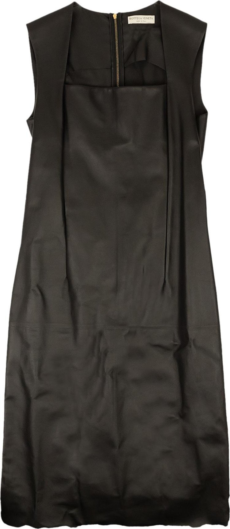 Bottega Veneta Lamb Leather Sleeveless Jumper Dress 'Black'