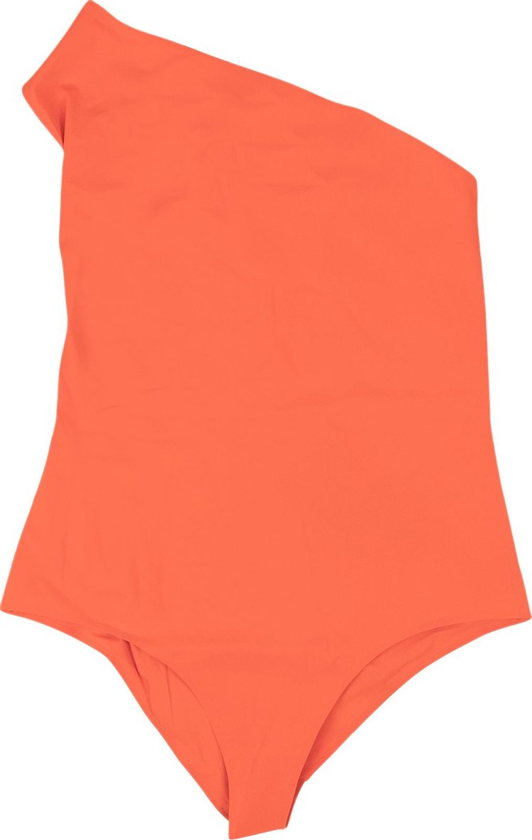 Bottega Veneta One Shoulder Swimsuit 'Orange'