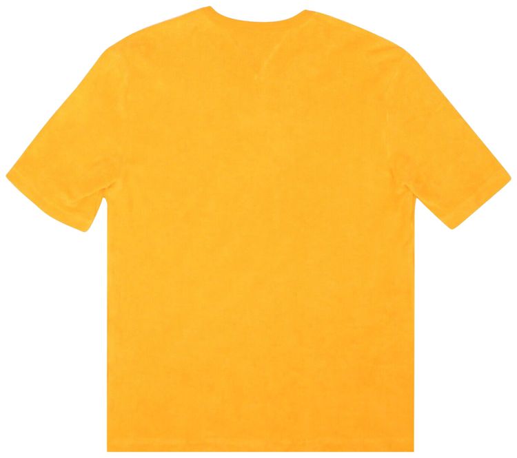 Bottega Veneta Terry Henley Short Sleeve T Shirt Orange