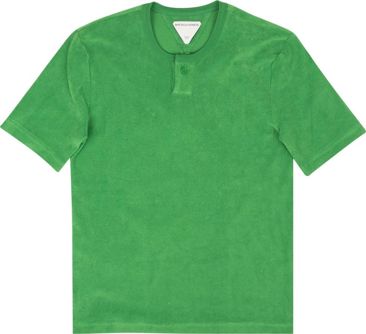 Bottega Veneta Terry Henley Short-Sleeve T-Shirt 'Green'