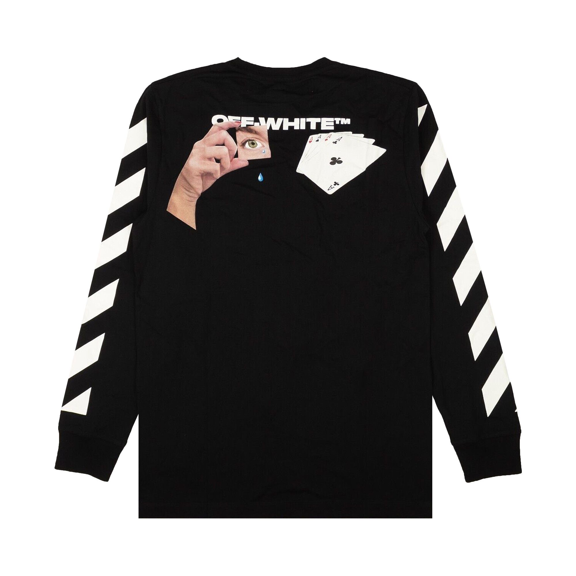 Size xxs Off White Diag Hand Card T Shirt Black
