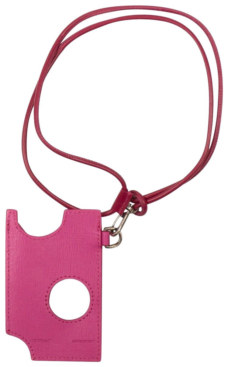 Off White Logo Card Holder Fuchsia
