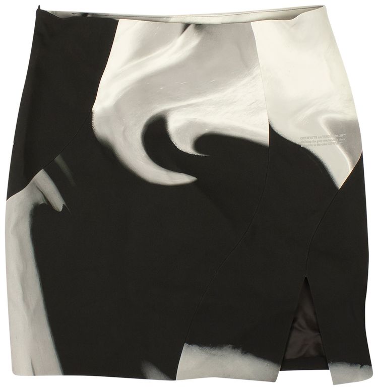 Off White Spiral Liquid Melt Skirt Multicolor