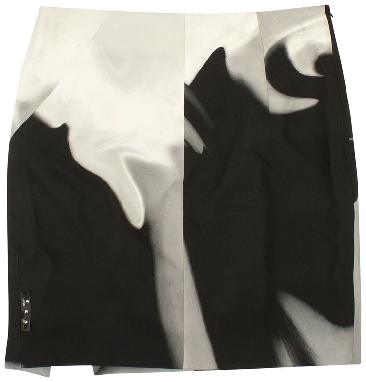 Off White Spiral Liquid Melt Skirt Multicolor