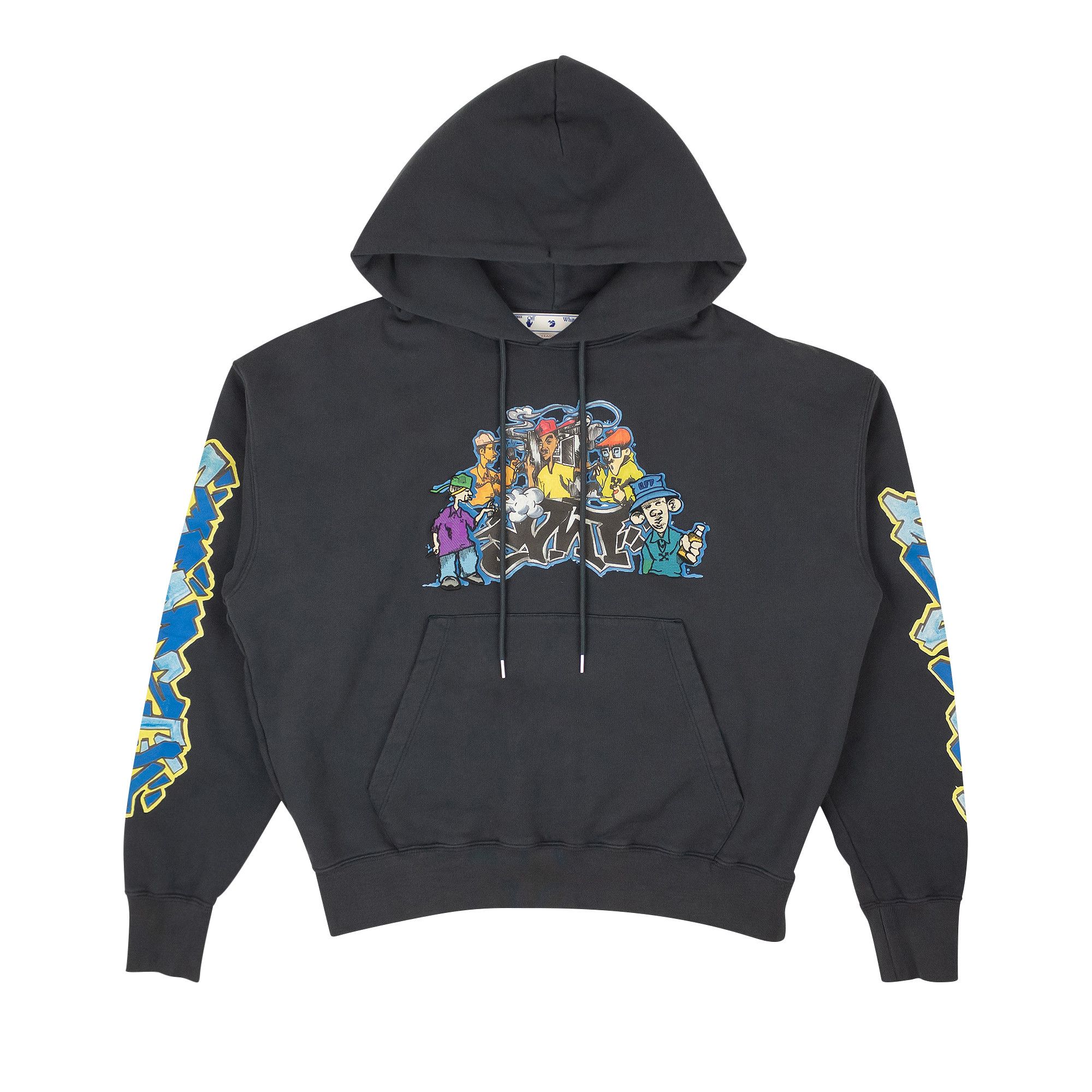 Off-White OMBB085F22FLE015 GRAFFITI SKATE パーカー ロゴ Buy Off-White Graffiti Skate Hoodie 'Grey