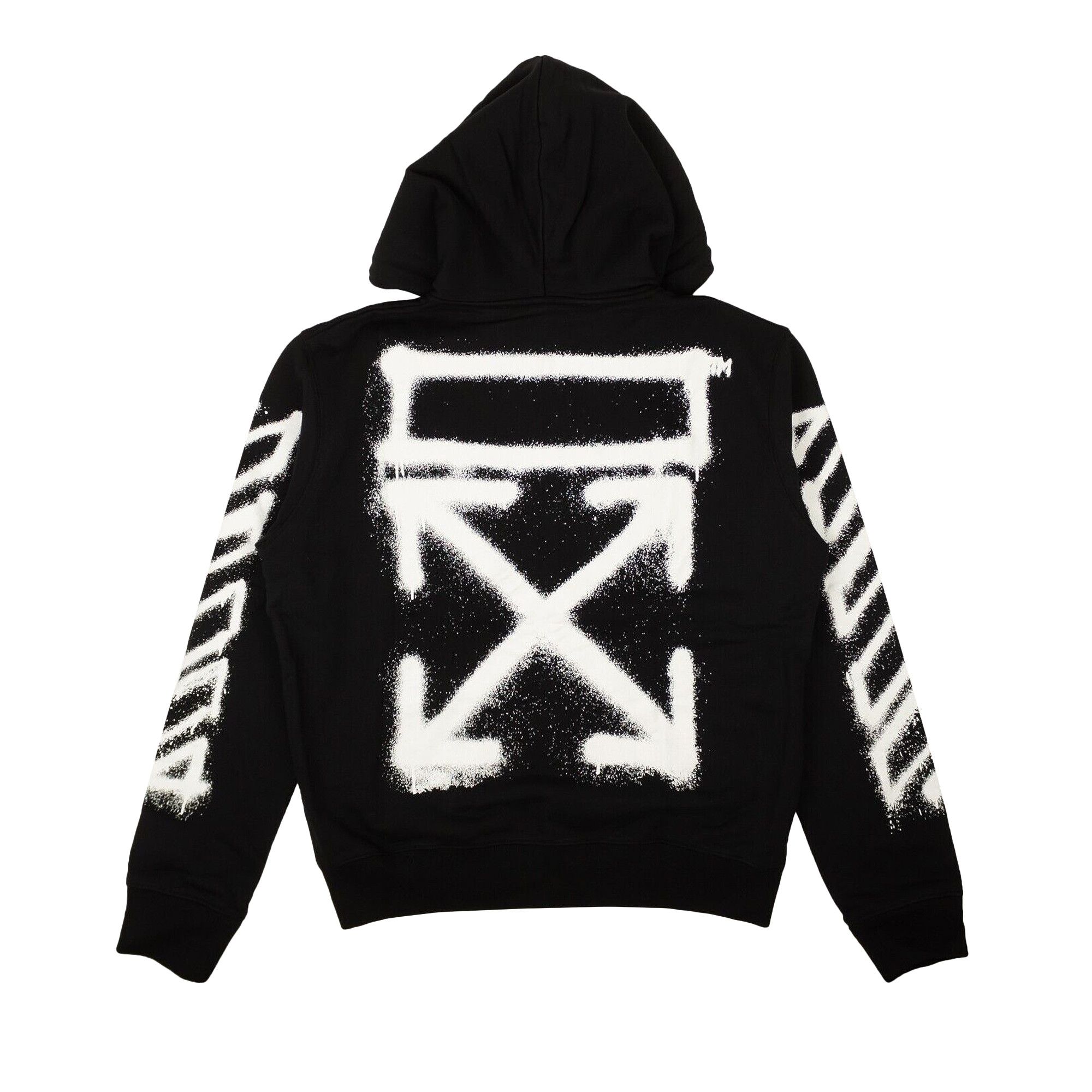 Buy Off-White Spray Marker Zip Hoodie 'Black