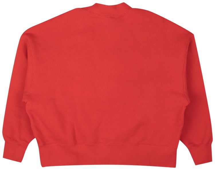 Palm Angels Bear Logo Crewneck Pullover Sweatshirt Red
