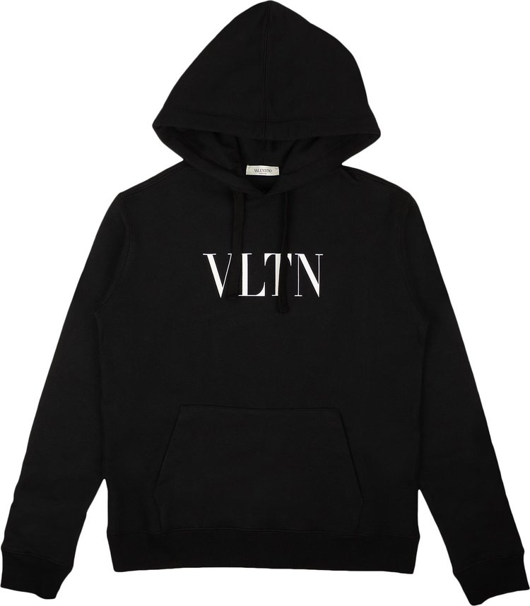 Valentino Logo Pullover Hoodie Sweatshirt 'Black'