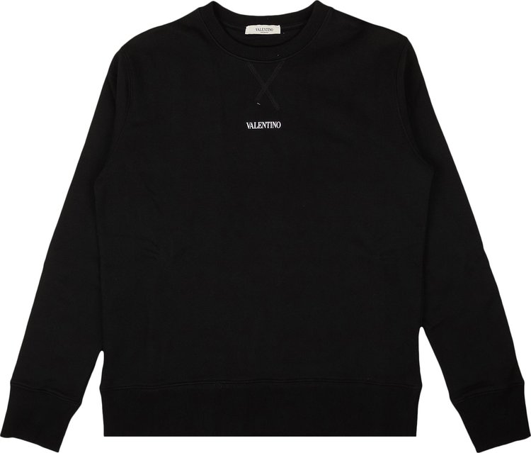 Valentino Small Logo Crewneck Sweatshirt 'Black'