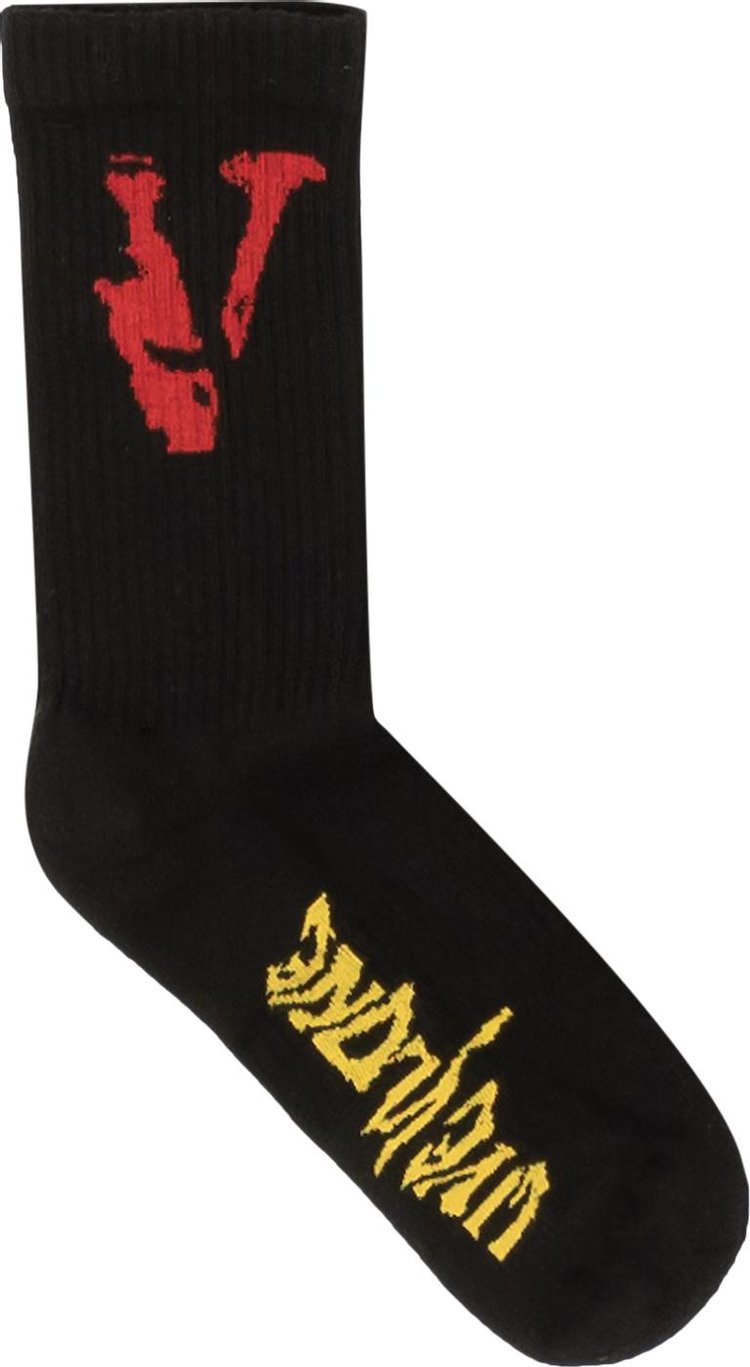 Vlone Mirage Ribbed Socks 'Black'