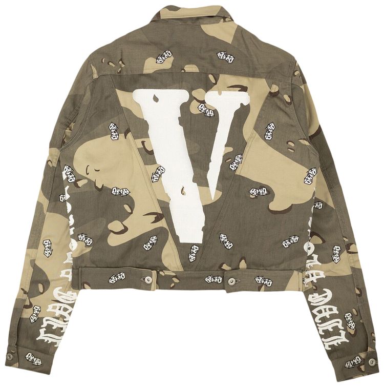 Vlone Dice Camo Denim Jacket Green