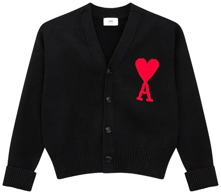 Ami ADC Cardigan BlackRed