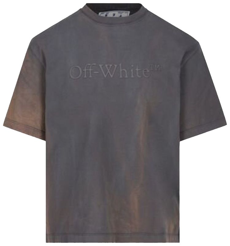 Off White Bookish Laund Skate T Shirt Petrol