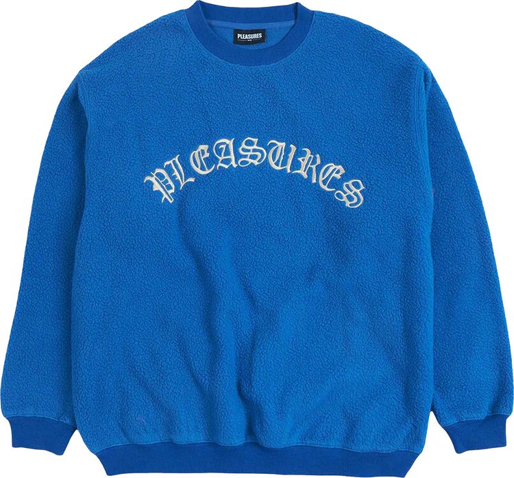 Buy Pleasures Mars Sherpa Crewneck 'Blue' - P23SP019 BLUE | GOAT