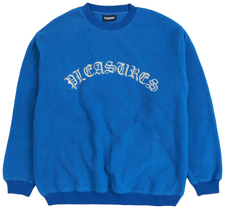 Pleasures Mars Sherpa Crewneck Blue