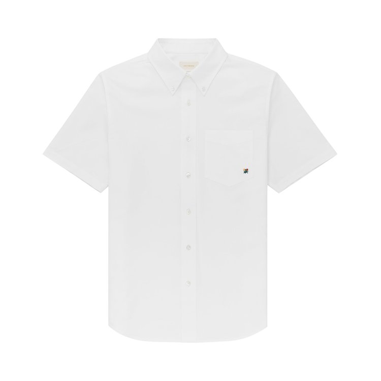 Aimé Leon Dore Crest Short-Sleeve Oxford Shirt 'Bright White'