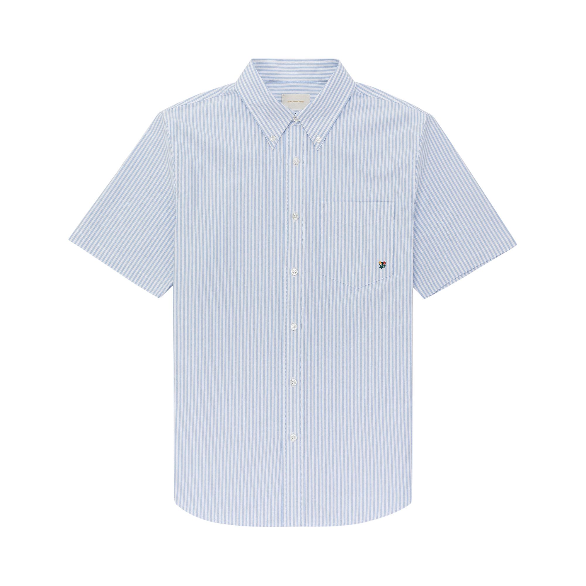 Buy Aimé Leon Dore Crest Short-Sleeve Oxford Shirt 'Blue