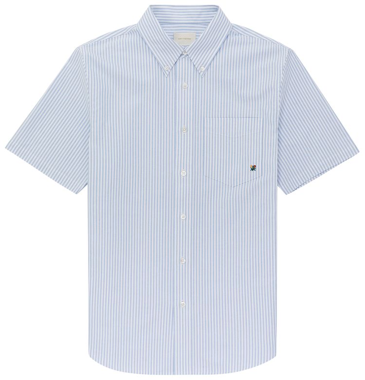 Aime Leon Dore Crest Short Sleeve Oxford Shirt Blue