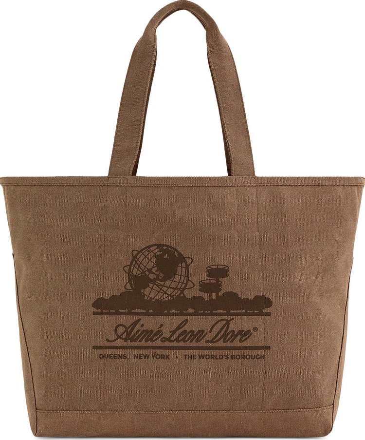 Aimé Leon Dore Large Unisphere Tote Bag 'Sierra Brown'