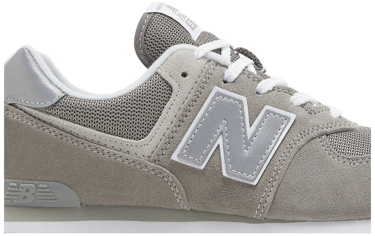 New Balance 574 Big Kid Wide Core Pack   Grey White