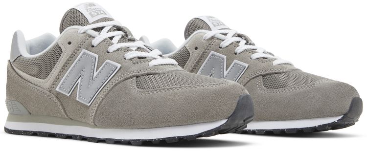 New Balance 574 Big Kid Wide Core Pack   Grey White