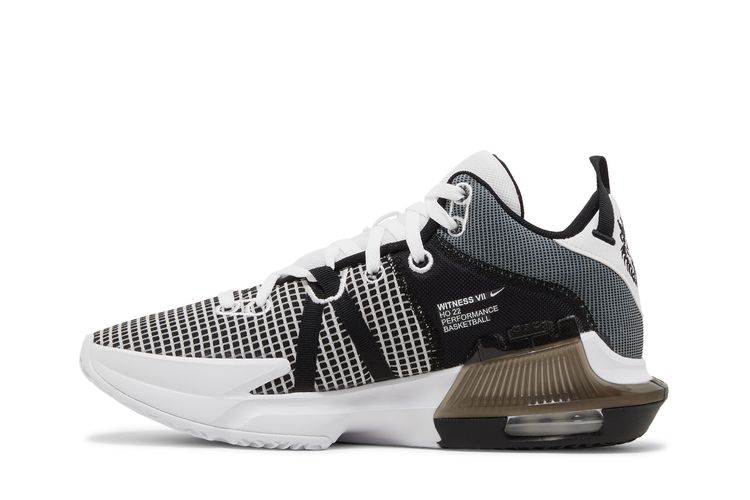 Nike LeBron Witness VII White Black Silver 11.5 DM1123-100 Nike LeBron Witness VII 7 White Black Metallic Silver DM1123  main image 4