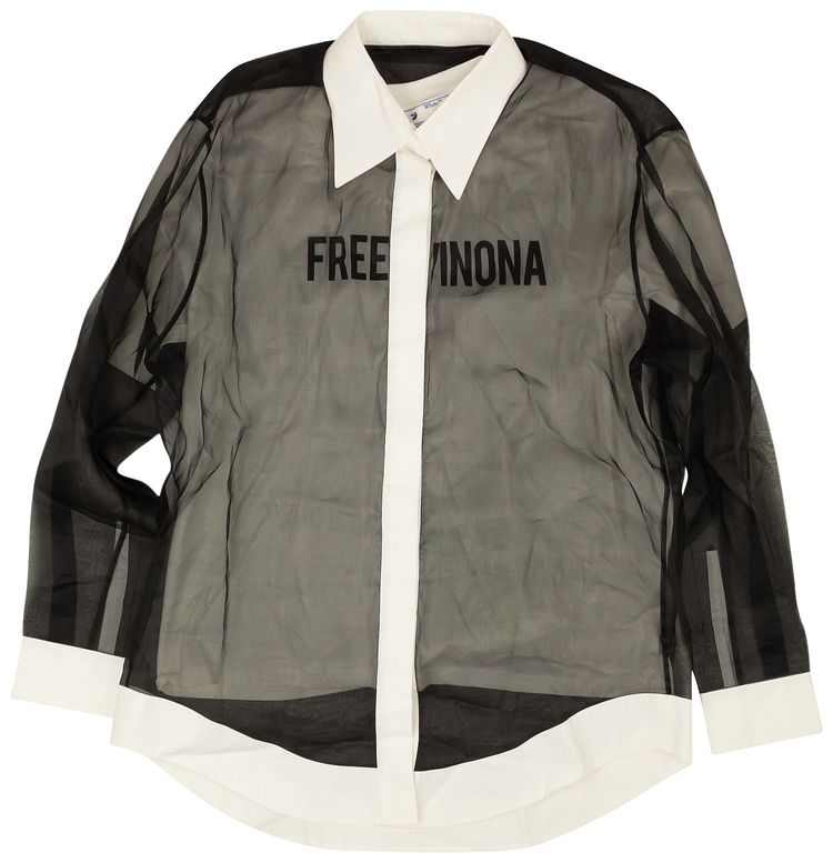 Off White Double Layer Shirt Black
