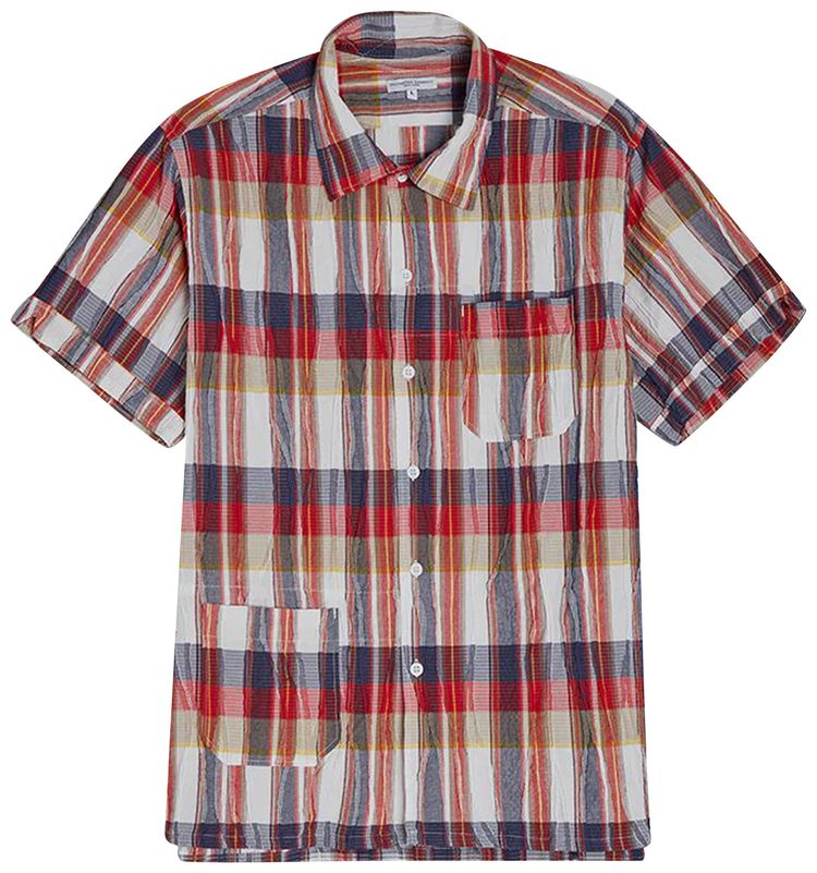 Engineered Garments Check Camp Shirt RedWhite