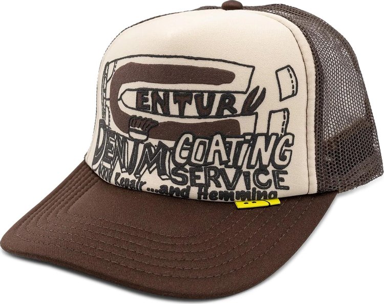 Kapital Century Denim Coating Service Trucker Cap 'Ecru'
