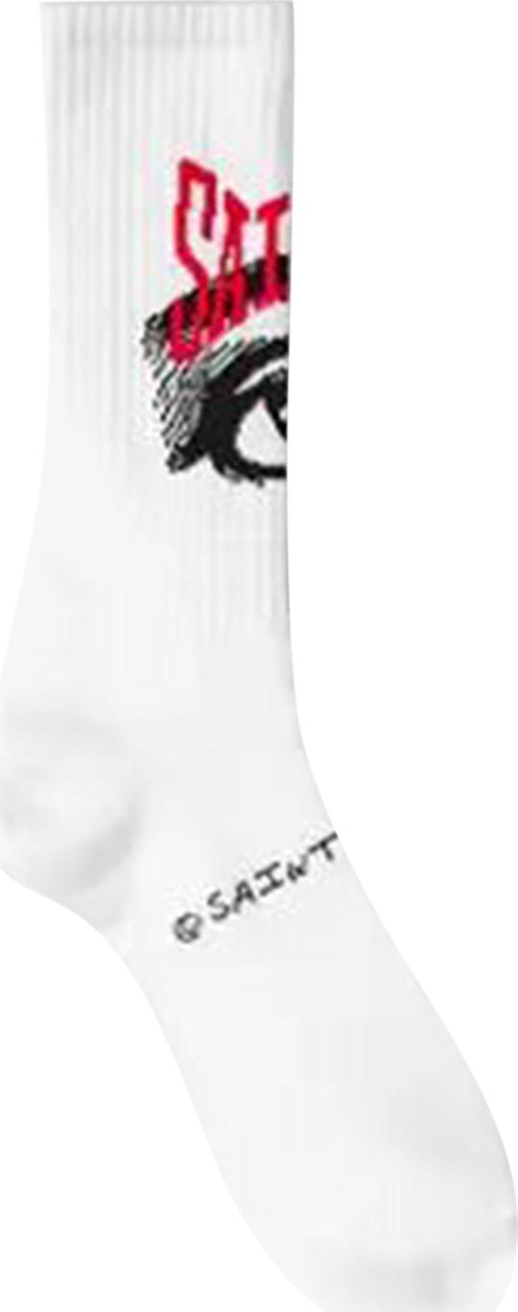 Saint Michael Eye Socks White