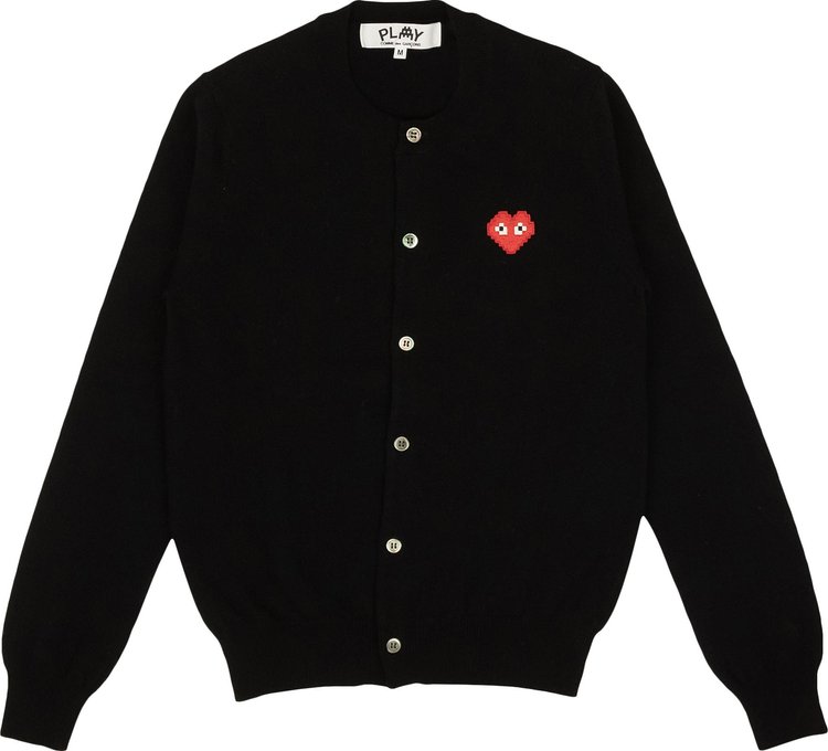 Comme des Garçons Heart Cardigan Sweater 'Black'
