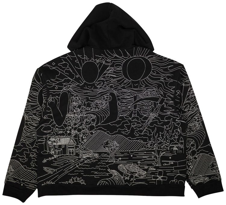 Who Decides War Duality Hooded Pullover Sweatshirt Black