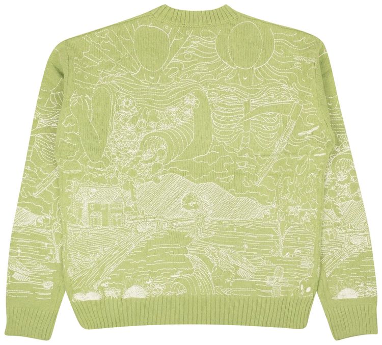 Who Decides War Duality Crewneck Sweater Green