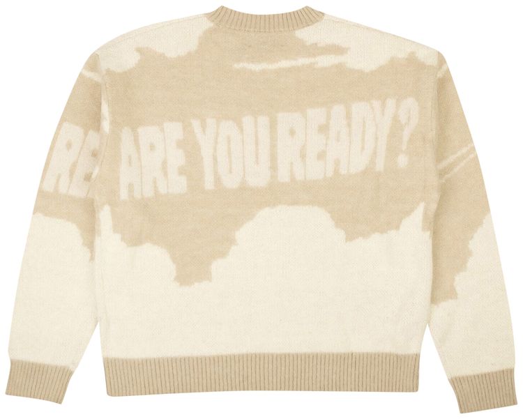 Who Decides War Are You Ready Crewneck Sweater Beige