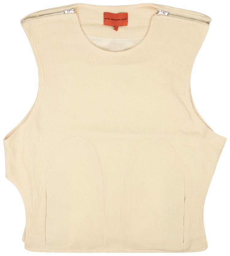 Who Decides War Waffle Knit Stealth Vest Cream