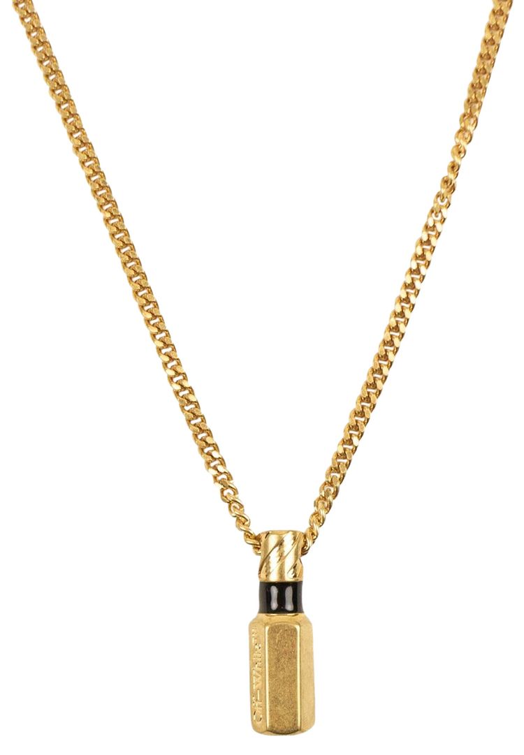 Off White Logo Necklace Gold