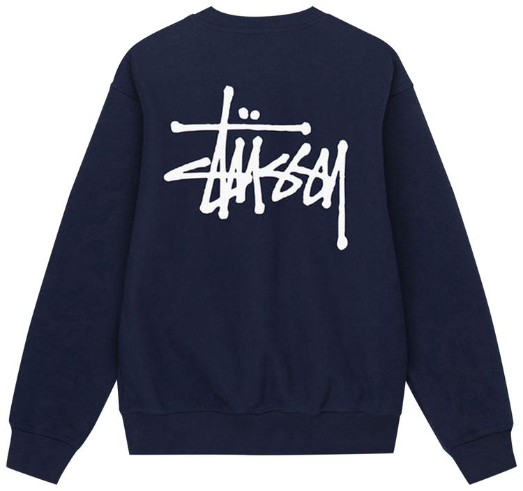 Stussy Basic Crew Navy