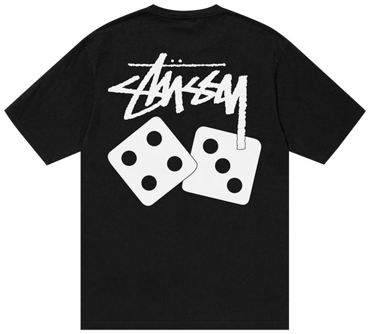 Stussy Dice Pigment Dyed Tee Black