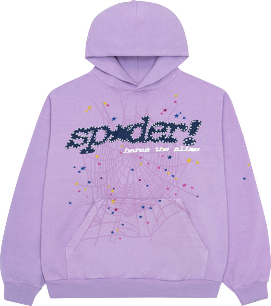 Buy Sp5der Açaí Hoodie 'Purple' - 2406 1SS230106AH PURP | GOAT AU