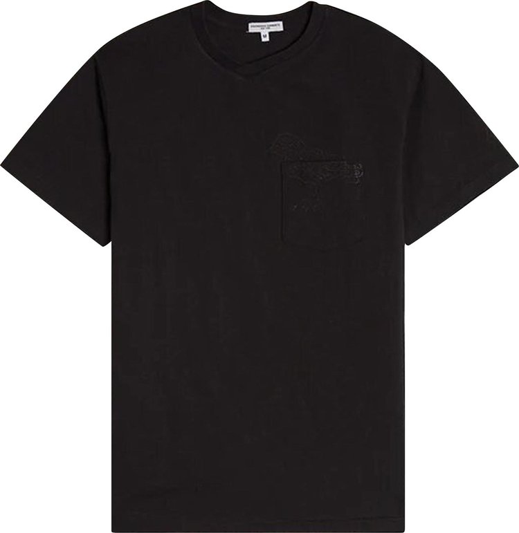Engineered Garments Printed Cross Crewneck T-Shirt 'Black'