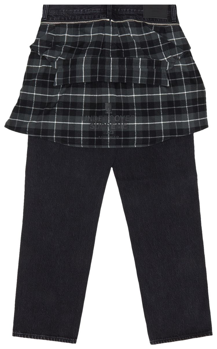 Supreme x UNDERCOVER Layered Jean Washed Black