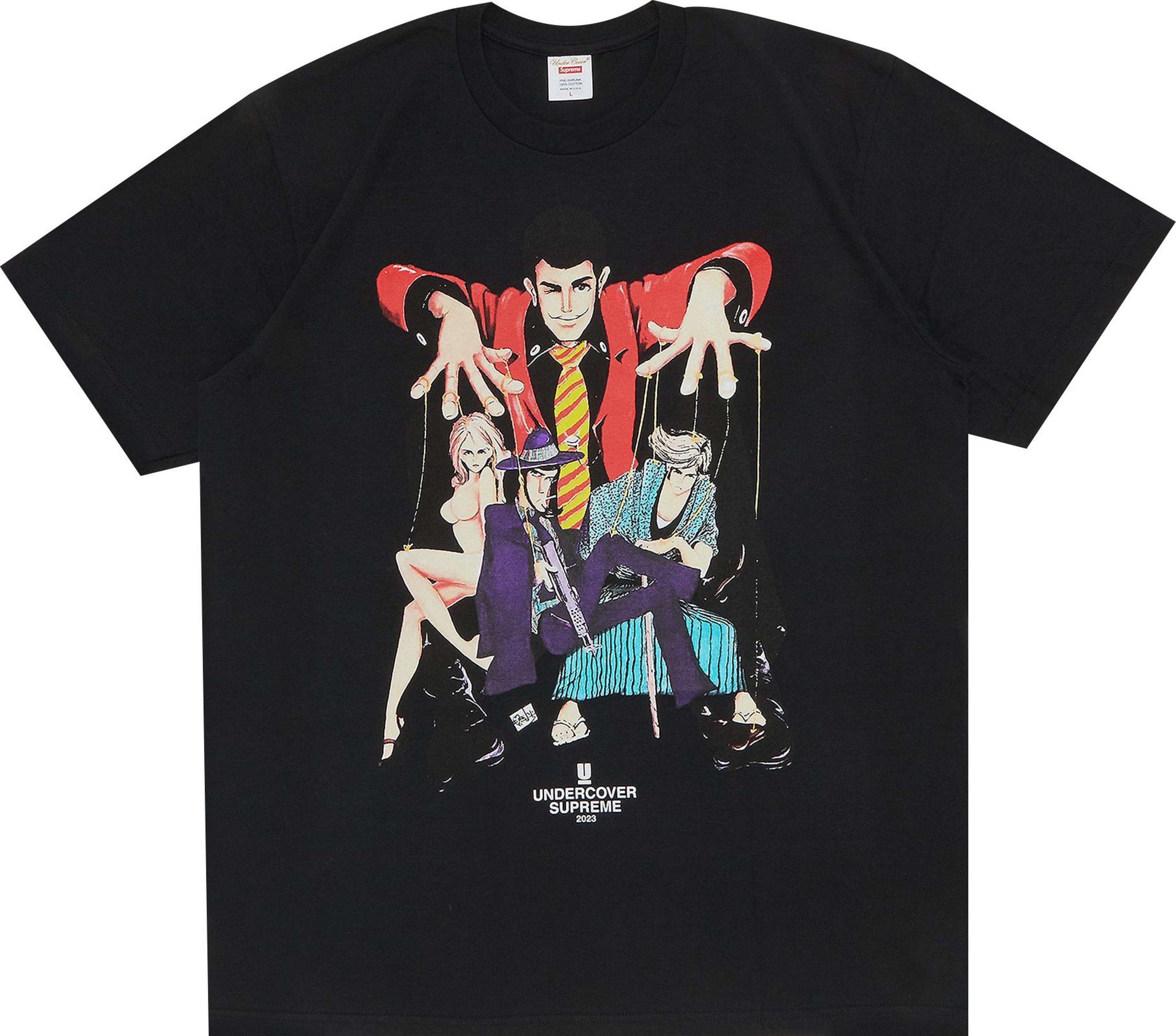 Buy Supreme x UNDERCOVER Lupin Tee 'Black' - SS23T9 BLACK | GOAT