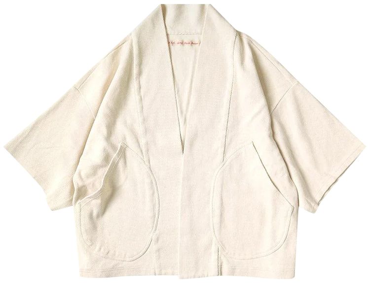 Kapital Heavy Waffle Knit Baja Samu Cardigan Ecru