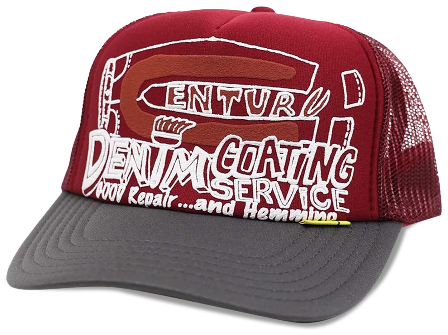 Buy Kapital Century Denim Coating Service Truck Cap 'Burgundy' KR2112XH01 BURG GOAT