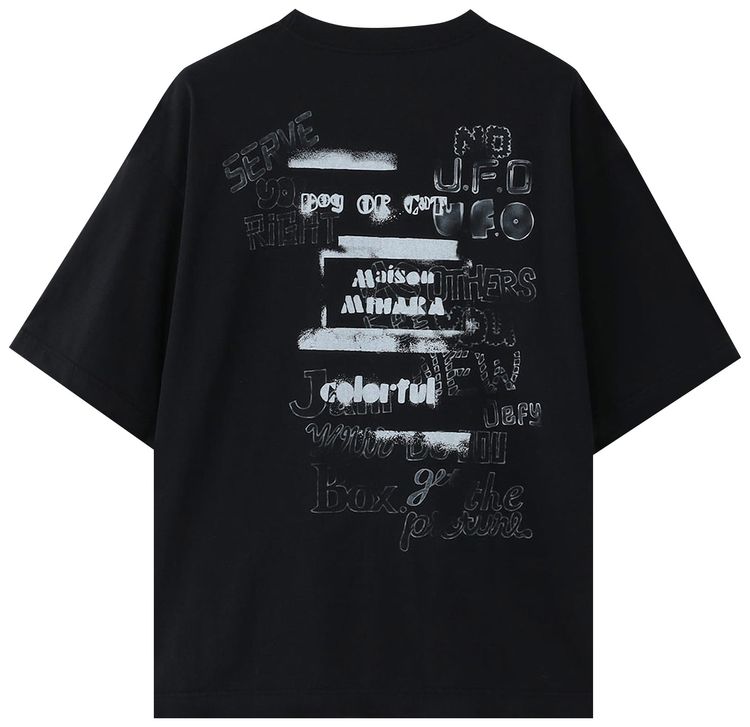 Maison Mihara Yasuhiro Graphic Print Crewneck T Shirt Black