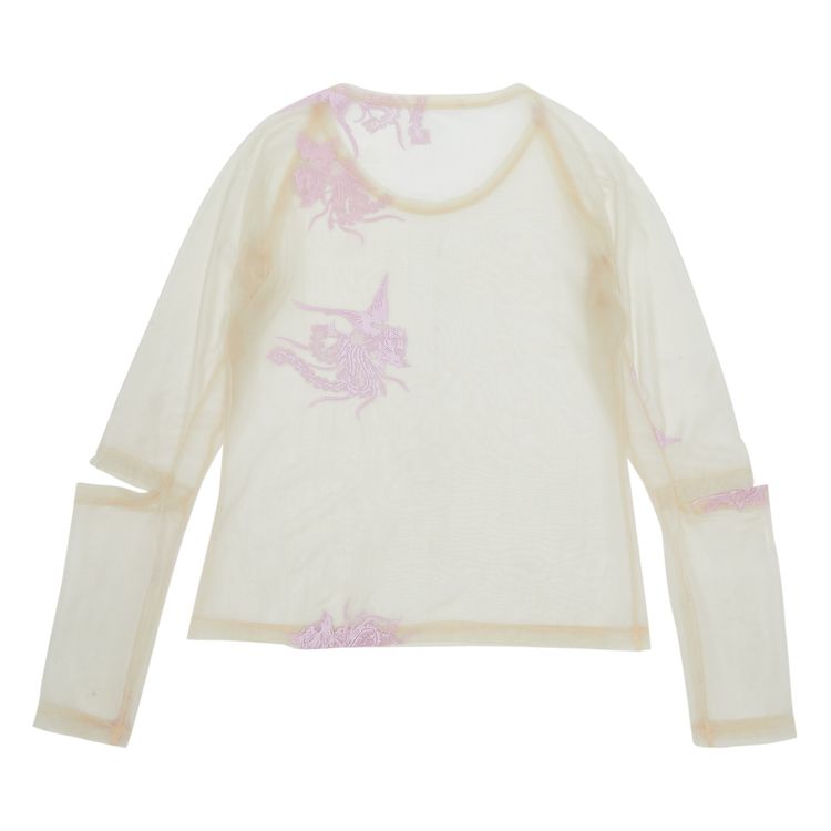 Vintage Helmut Lang Slashed Phoenix T Shirt White