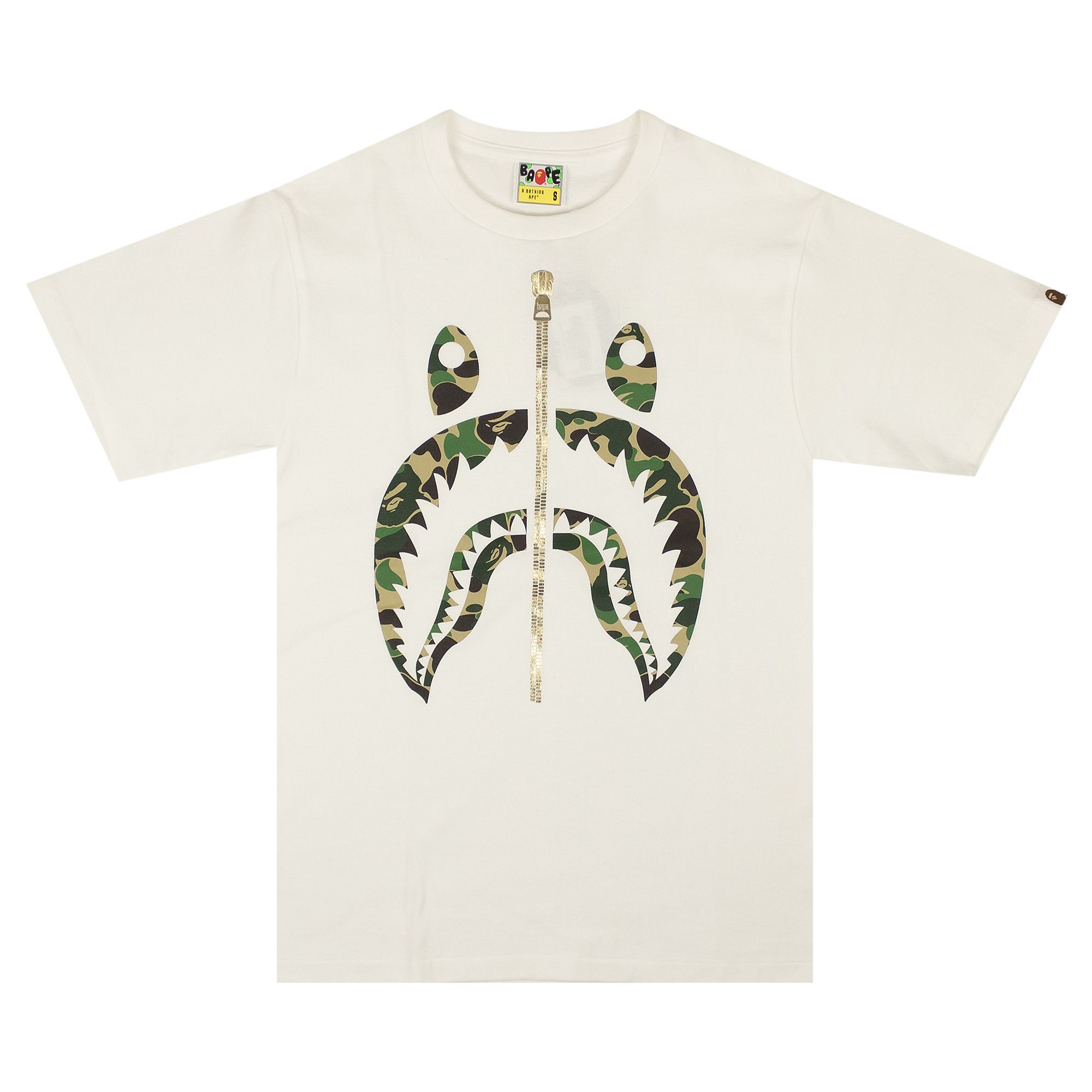 Buy BAPE ABC Camo Shark Tee White Green 1I30 110 008 WHITE GREEN GOAT SA