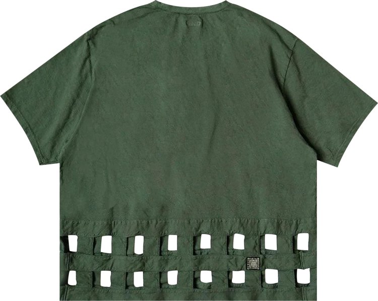 Kapital 20   Jersey Windowpane T Shirt Green