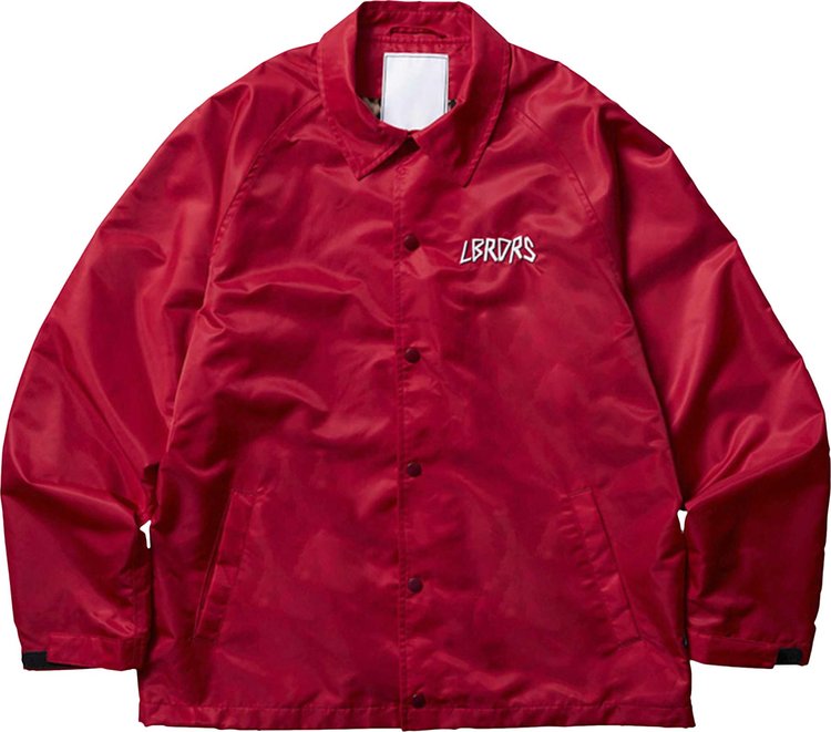 Liberaiders Metal Logo Nylon Coach Jacket 'Red'